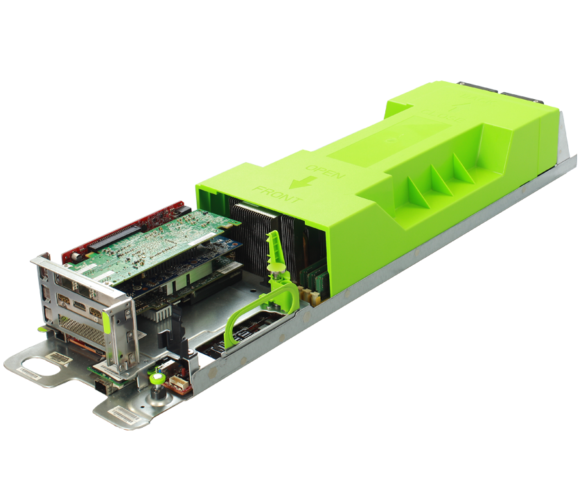 Wiwynn Tioga Pass Advanced 2U OCP server – up to 768GB;  12 DIMM slots. 4 SSDs for IO Performance