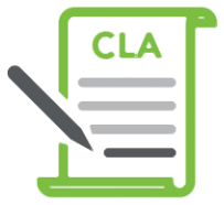 Pen signing a CLA document