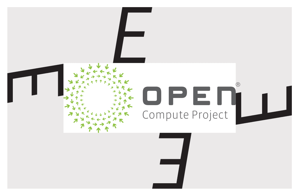 Clear space diagram showing the height of the letter E used as padding on all four sides of the OCP logo